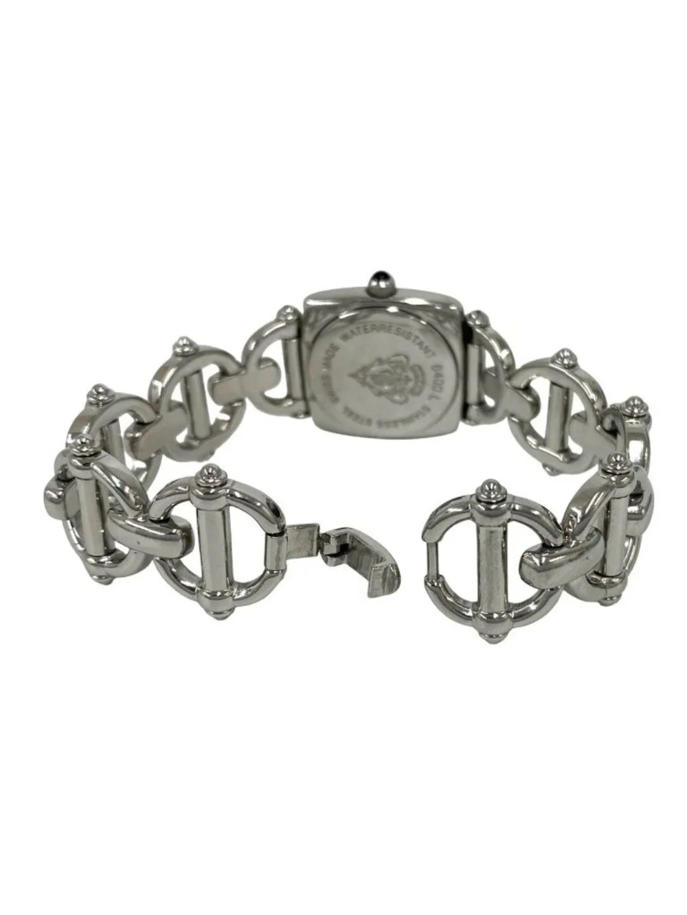 Gucci Horsebit Chain Stainless Steel Quartz Watch Wrist Silver